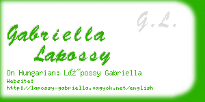 gabriella lapossy business card